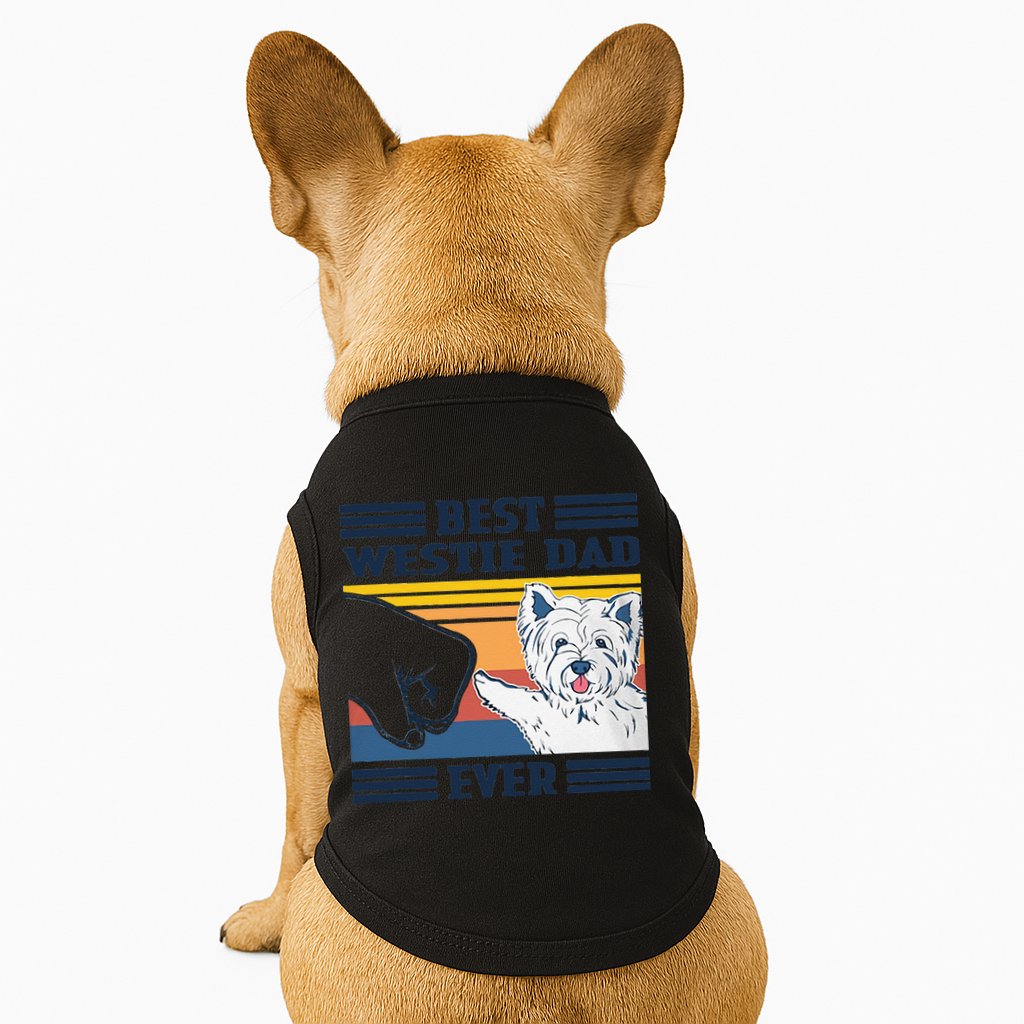 Best Westie Dad Ever Vintage Father Day Christmas Doggie Tank