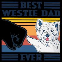 Best Westie Dad Ever Vintage Father Day Christmas Doggie Tank