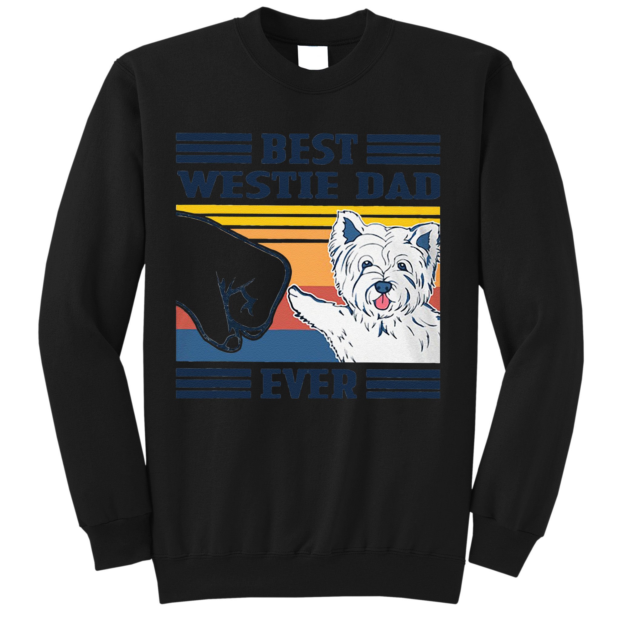 Best Westie Dad Ever Vintage Father Day Christmas Sweatshirt
