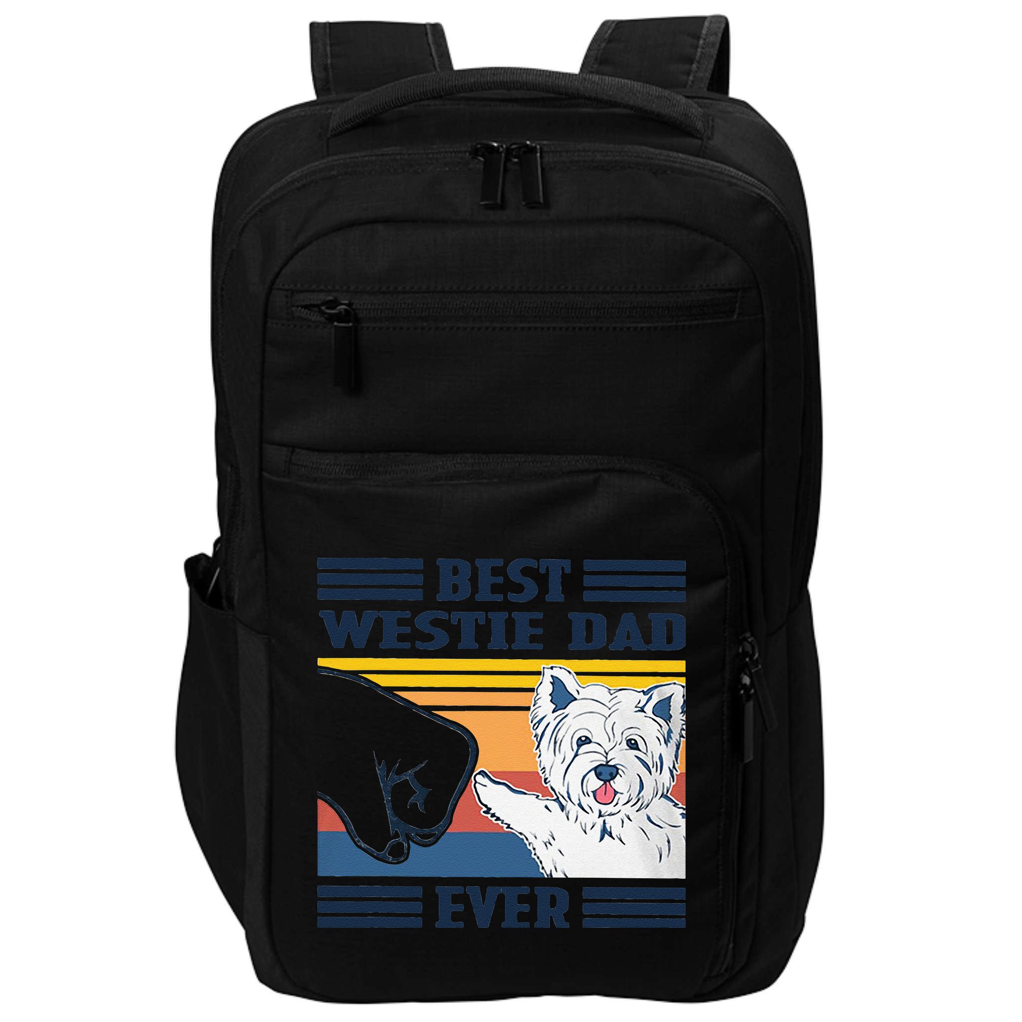 Best Westie Dad Ever Vintage Father Day Christmas Impact Tech Backpack