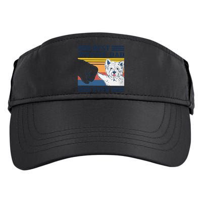 Best Westie Dad Ever Vintage Father Day Christmas Adult Drive Performance Visor