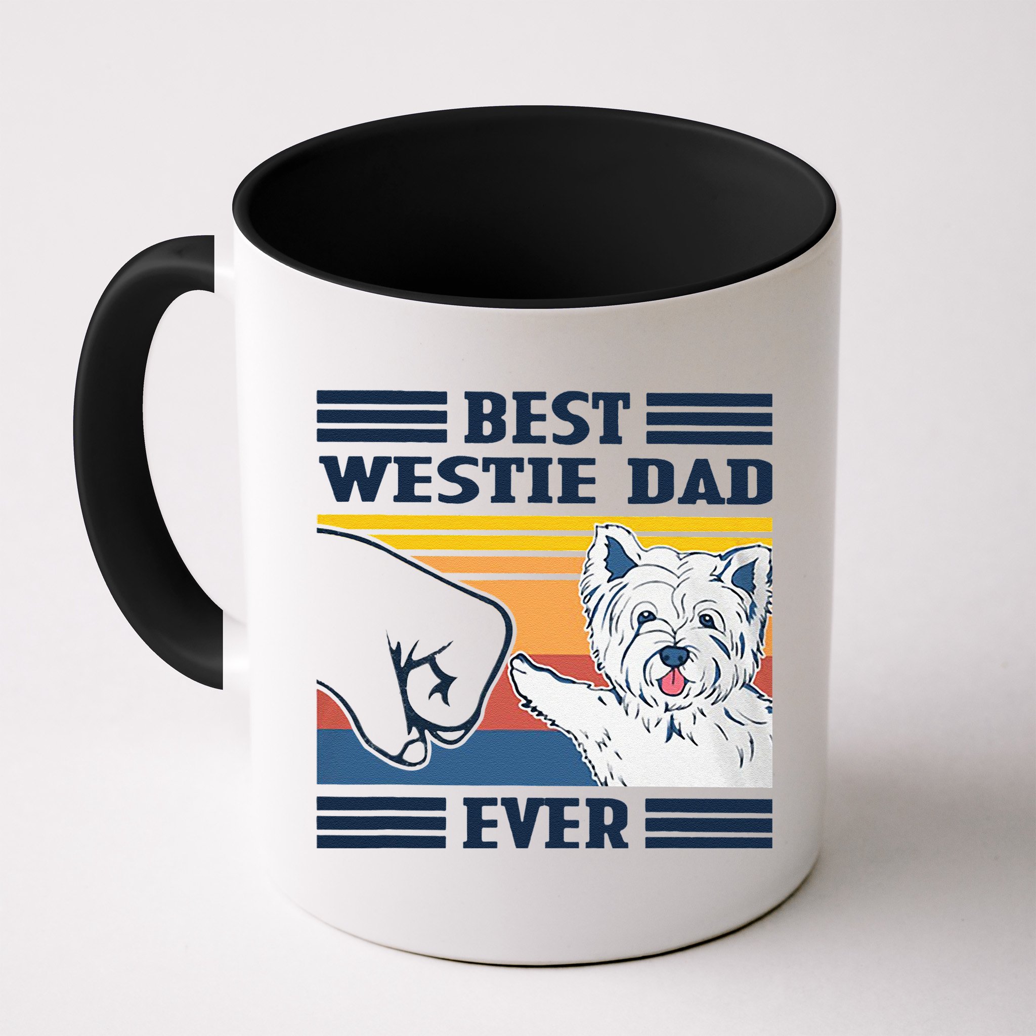 Best Westie Dad Ever Vintage Father Day Christmas Mug
