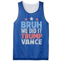 Bruh We Did It Trump Vance 2024 Mesh Reversible Basketball Jersey Tank