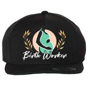 Birth Worker Doula Birth Coach Companion Pregnancy Labor Gift Wool Snapback Cap