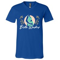 Birth Worker Doula Birth Coach Companion Pregnancy Labor Gift V-Neck T-Shirt