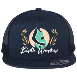 Birth Worker Doula Birth Coach Companion Pregnancy Labor Gift Flat Bill Trucker Hat