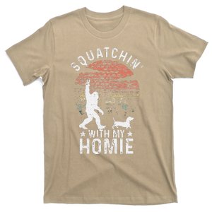 Bigfoot Walking Dachshund Tee Sasquatch Wiener Dog Lover T-Shirt