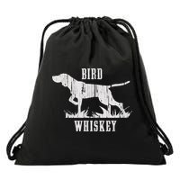 Bird Whiskey Dog Drawstring Bag