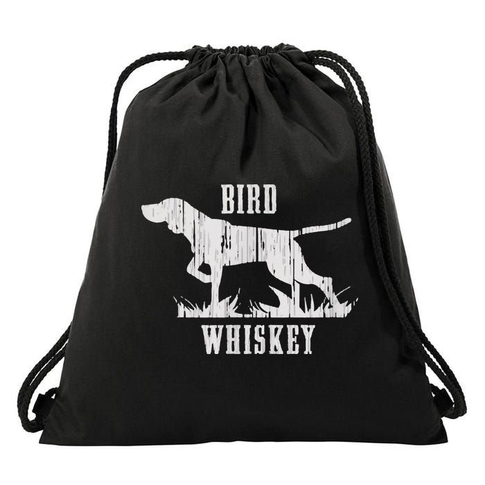 Bird Whiskey Dog Drawstring Bag