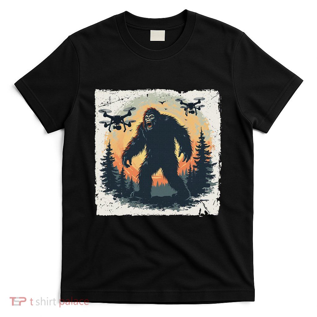 Bigfoot With Drones Sasquatch T-Shirt