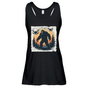 Bigfoot With Drones Sasquatch Ladies Essential Flowy Tank