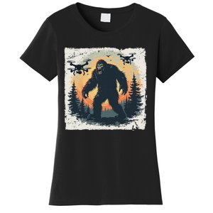 Bigfoot With Drones Sasquatch Women's T-Shirt