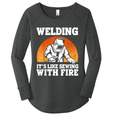 Best Welding Design For Men Women Welder Welding Metal Weld Women's Perfect Tri Tunic Long Sleeve Shirt