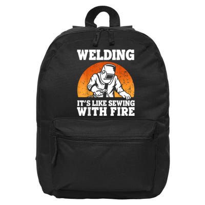 Best Welding Design For Men Women Welder Welding Metal Weld 16 in Basic Backpack