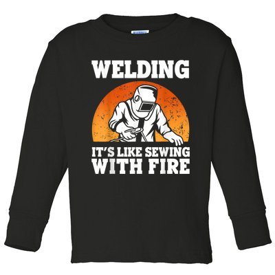 Best Welding Design For Men Women Welder Welding Metal Weld Toddler Long Sleeve Shirt