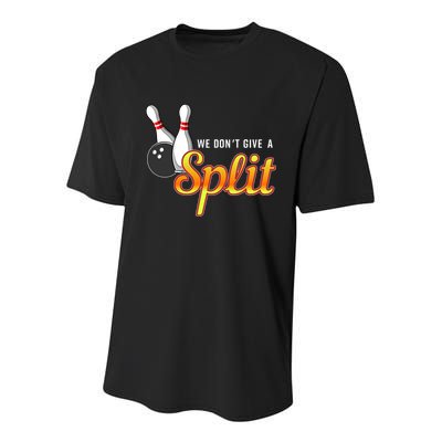 Bowling We Don't Give A Split Youth Performance Sprint T-Shirt