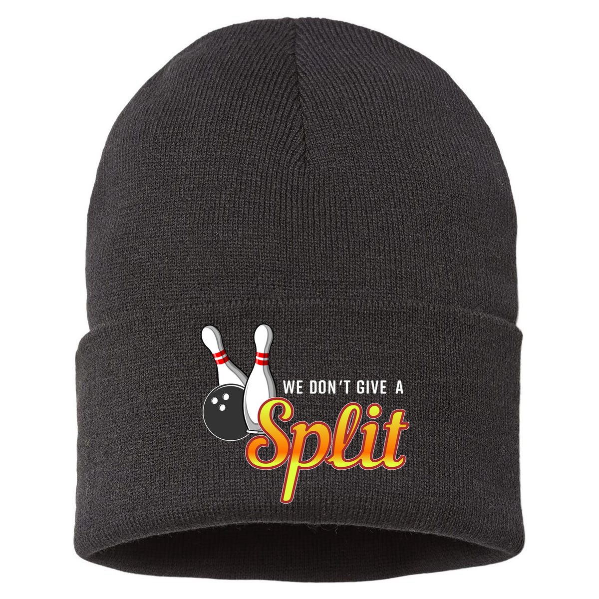 Bowling We Don't Give A Split Sustainable Knit Beanie