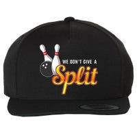 Bowling We Don't Give A Split Wool Snapback Cap