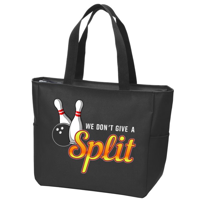 Bowling We Don't Give A Split Zip Tote Bag