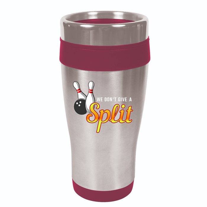 Bowling We Don't Give A Split 16oz Travel Tumbler