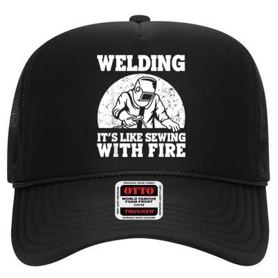 Best Welding Design For Men Women Welder Welding Metal Weld High Crown Mesh Back Trucker Hat