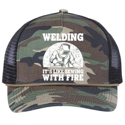 Best Welding Design For Men Women Welder Welding Metal Weld Retro Rope Trucker Hat Cap