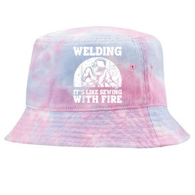 Best Welding Design For Men Women Welder Welding Metal Weld Tie-Dyed Bucket Hat