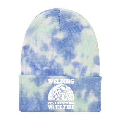 Best Welding Design For Men Women Welder Welding Metal Weld Tie Dye 12in Knit Beanie