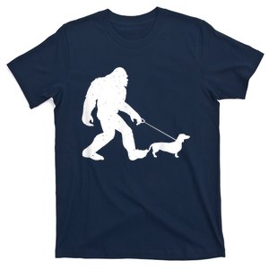 Bigfoot Walking Dachshund Funny Wiener Dog Gift T-Shirt