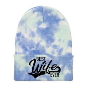 Best Wife Ever Gift Tie Dye 12in Knit Beanie