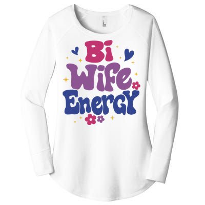 Bi Wife Energy Lgbt Month Pride Month Women's Perfect Tri Tunic Long Sleeve Shirt