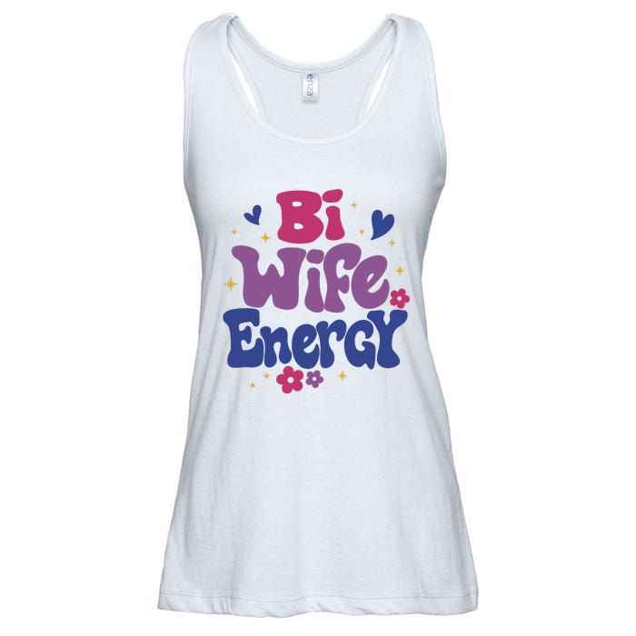 Bi Wife Energy Lgbt Month Pride Month Ladies Essential Flowy Tank