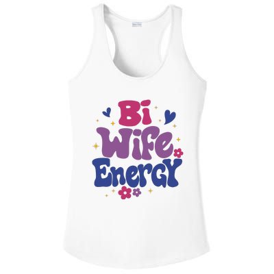 Bi Wife Energy Lgbt Month Pride Month Ladies PosiCharge Competitor Racerback Tank