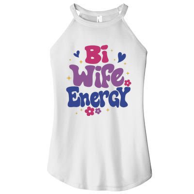 Bi Wife Energy Lgbt Month Pride Month Women's Perfect Tri Rocker Tank