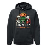 Big Ween Energy Funny Halloween Performance Fleece Hoodie