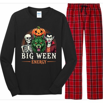 Big Ween Energy Funny Halloween Long Sleeve Pajama Set