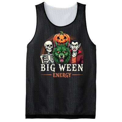 Big Ween Energy Funny Halloween Mesh Reversible Basketball Jersey Tank