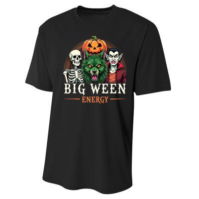 Big Ween Energy Funny Halloween Performance Sprint T-Shirt