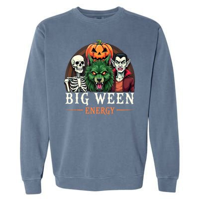 Big Ween Energy Funny Halloween Garment-Dyed Sweatshirt