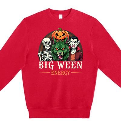 Big Ween Energy Funny Halloween Premium Crewneck Sweatshirt