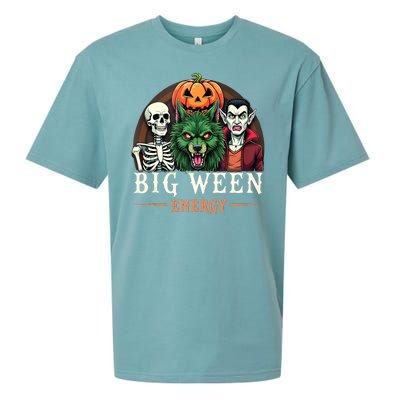 Big Ween Energy Funny Halloween Sueded Cloud Jersey T-Shirt