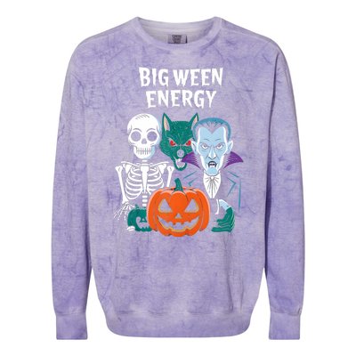 Big Ween Energy Funny Halloween Colorblast Crewneck Sweatshirt