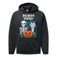 Big Ween Energy Funny Halloween Performance Fleece Hoodie