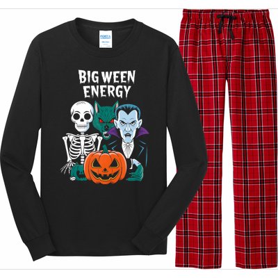 Big Ween Energy Funny Halloween Long Sleeve Pajama Set