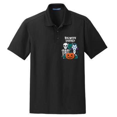 Big Ween Energy Funny Halloween Dry Zone Grid Polo