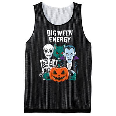 Big Ween Energy Funny Halloween Mesh Reversible Basketball Jersey Tank