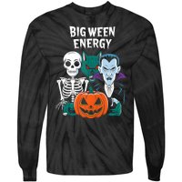 Big Ween Energy Funny Halloween Tie-Dye Long Sleeve Shirt