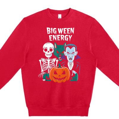 Big Ween Energy Funny Halloween Premium Crewneck Sweatshirt