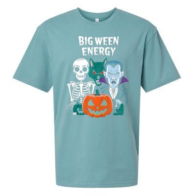 Big Ween Energy Funny Halloween Sueded Cloud Jersey T-Shirt