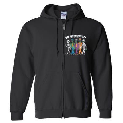 Big Ween Energy Funny Halloween Big Ween Energy Full Zip Hoodie